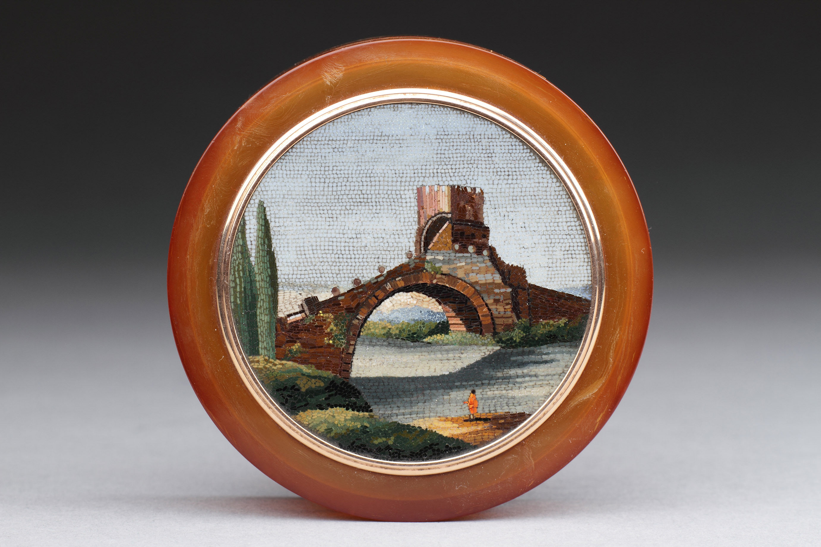 Italian Roman Micro Mosaic of the ‘Il Ponte Nomentano’